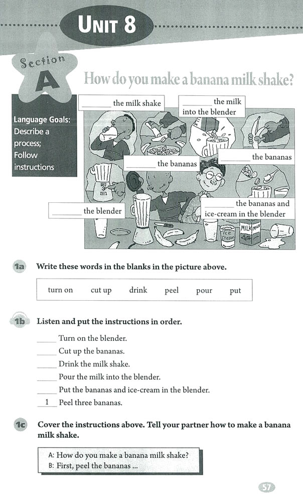 Unit 8 How do you make a banana milk shake?_81